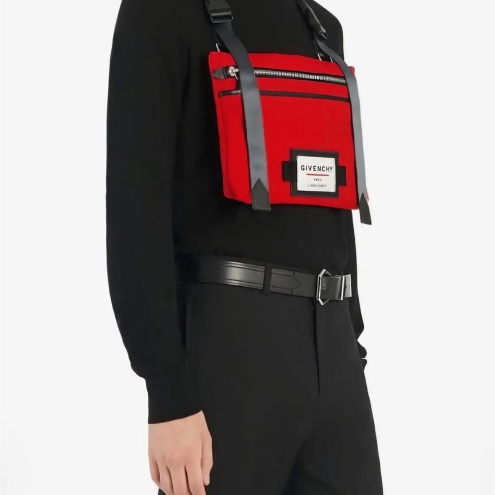 NWT Givenchy Red Downtown Flat Crossbody Bag Men’s Authentic